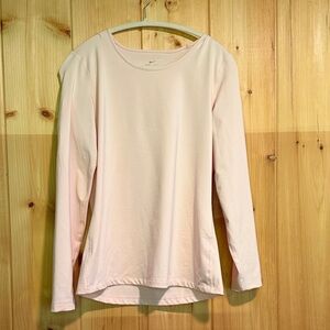 Nike Dri-FIT Women’s Pale Pink Long Sleeve Scoop-Neck Tee